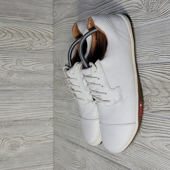 True Linkswear Stealth All White Leather Golf Shoes, Men's 10 - Picture 4 of 14